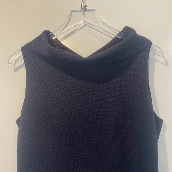 American Living Ralph Lauren Navy Blue Textured Sheath Dress Womens 12 (942) - Picture 3 of 6